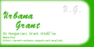 urbana grant business card